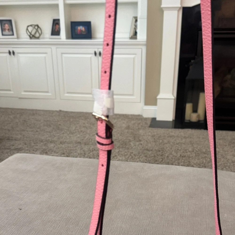 kate spade Pink Pebbled Leather Crossbody with Gold Logo